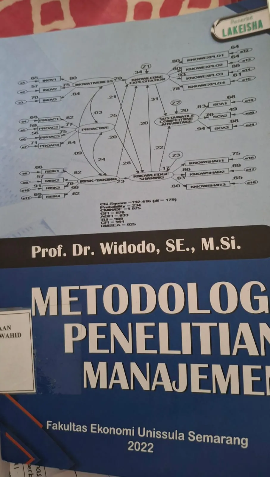 Cover Metodologi Penelitian Manajemen / Widodo